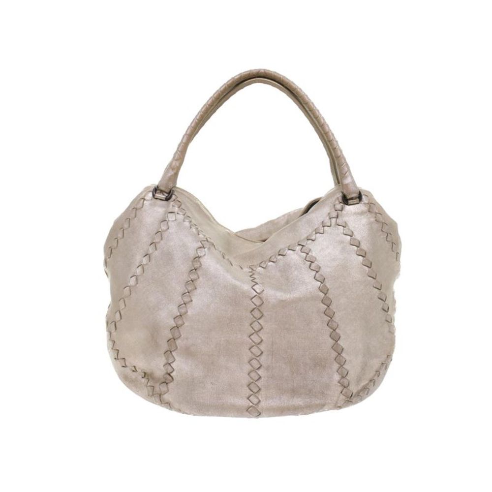 Pre Loved BOTTEGAVENETA  BOTTEGA VENETA INTRECCIATO Hand Bag Leather Gold Auth - Picture 2 of 10